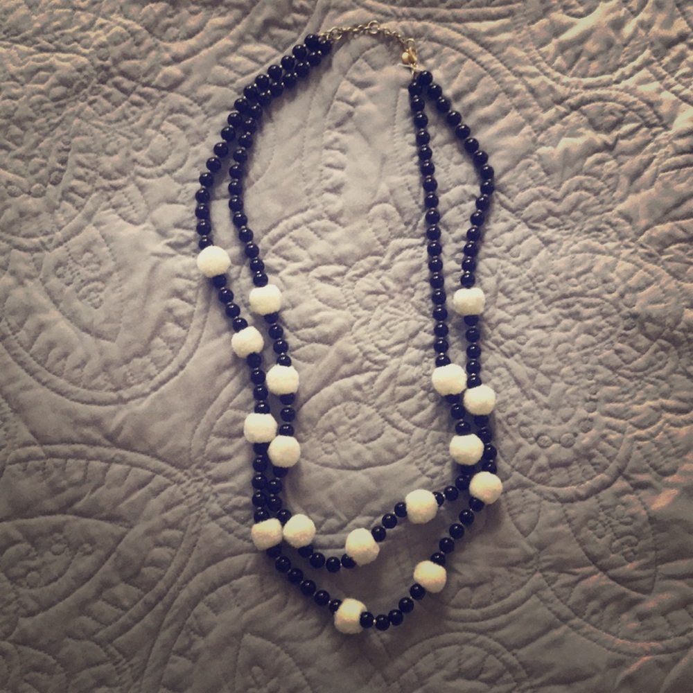 Textured black beaded necklace from J Crew